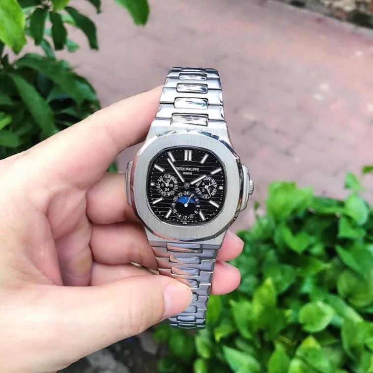 Đồng hồ Nam Pt vuông dây da, kim loại 6kim máy nhật chạy cơ Automatic  size 41-42mm nhiều màu