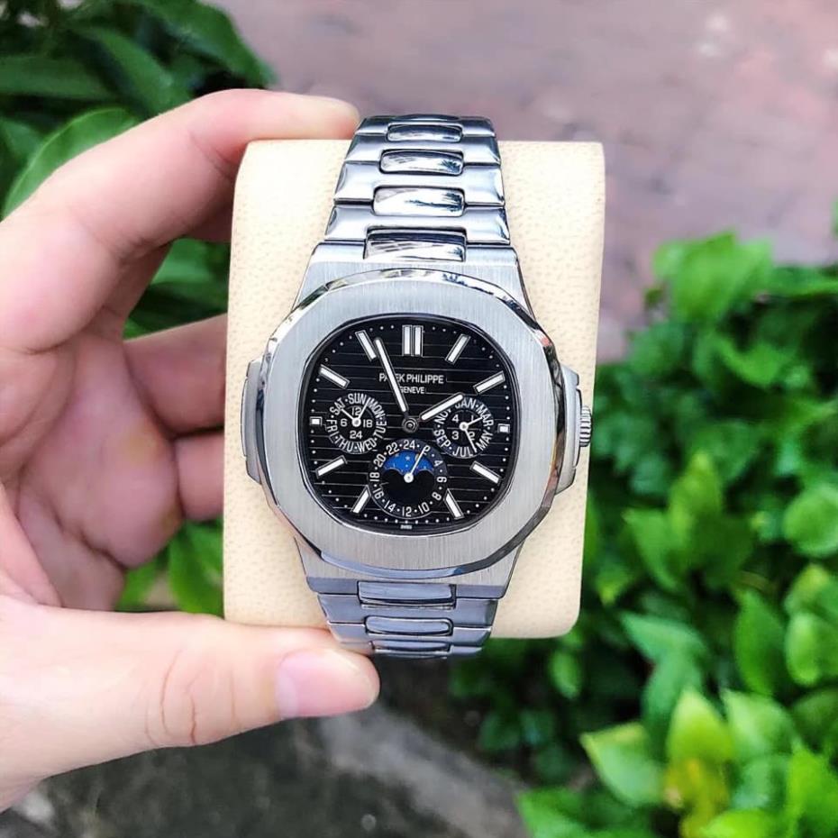 Đồng hồ Nam Pt vuông dây da, kim loại 6kim máy nhật chạy cơ Automatic  size 41-42mm nhiều màu