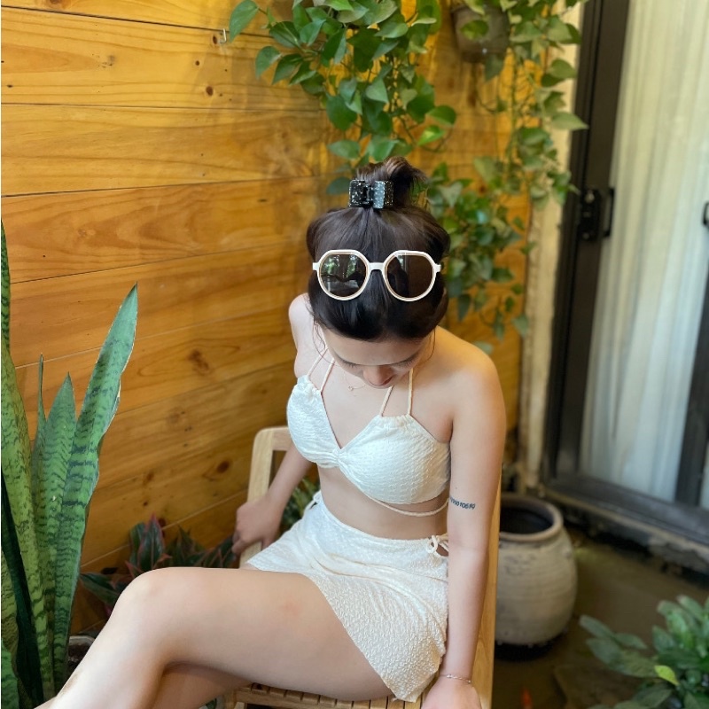 Bikini Đồ Bơi Ba Mảnh Qccc Kèm Chân Váy