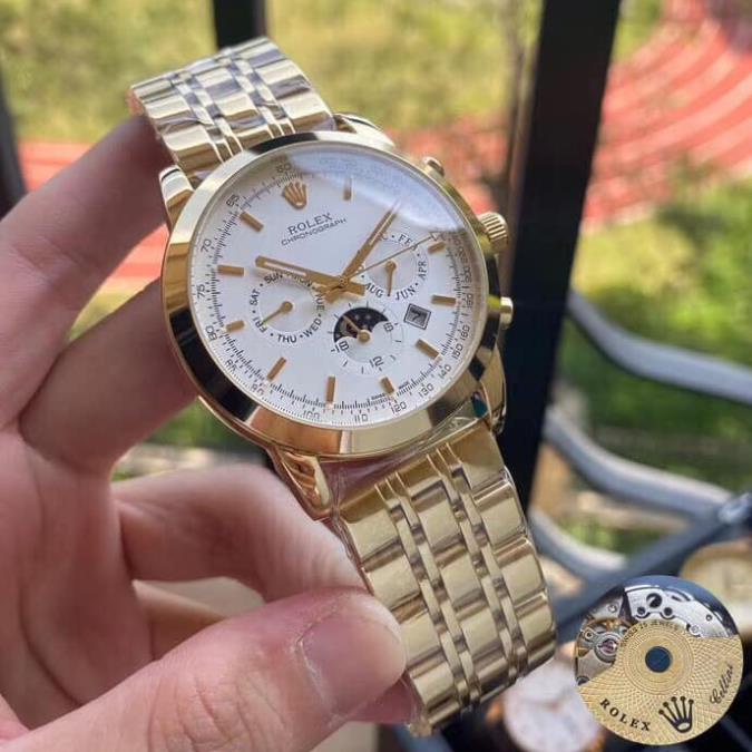 Đồng hồ Nam Rolex cơ tự động 6kim trăng sao size 40-41