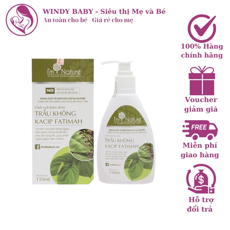 Dung Dịch Vệ Sinh Phụ Nữ Trầu Không I'm Nature 150ml