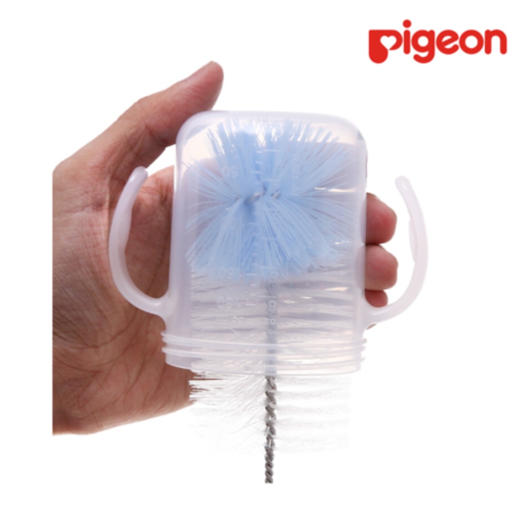 TiNiBaby-Cây súc rửa bình sữa và núm vú tay xoay 2 chiều Pigeon 2021