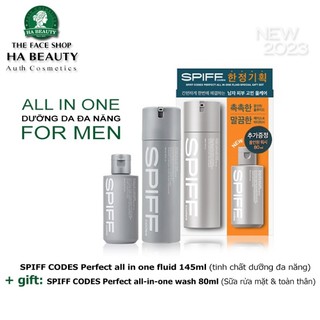 Tinh chất dưỡng da tất cả trong 1 bước dành cho nam giới the face shop spiff codes perfect all in one fluid for men