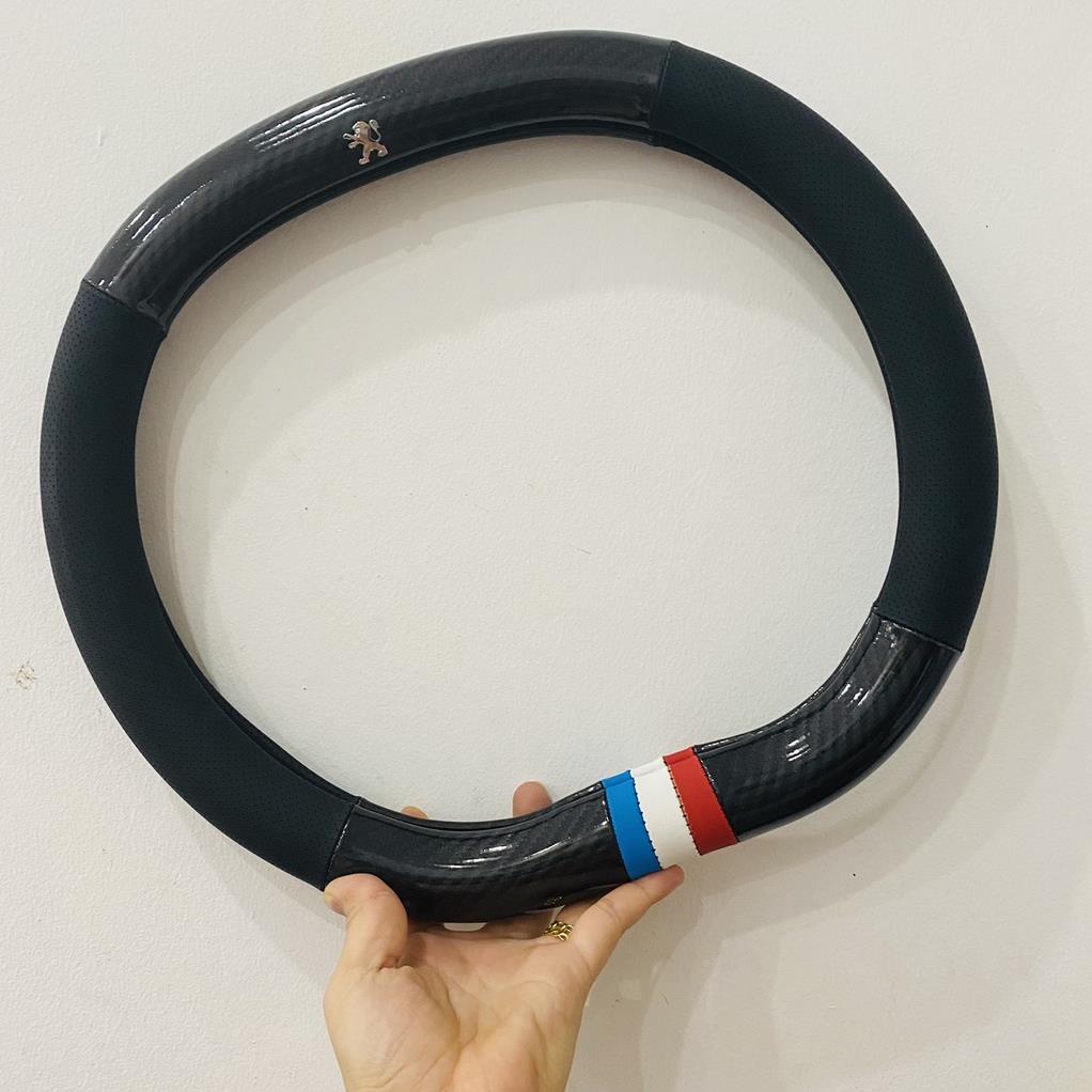 Bọc Vô Lăng , Bọc Tay Lái Cho Xe Peugeot 2008, 3008, 5008 mẫu Cờ Pháp có logo cao cấp