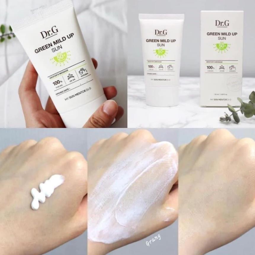 Kem Chống Nắng Dr.G Brightening Up Sun+ SPF50 màu xanh và cam 50ml