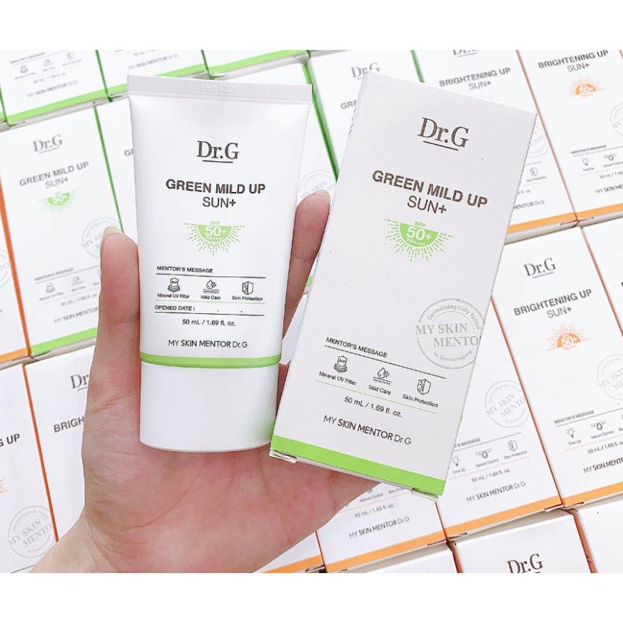 Kem Chống Nắng Dr.G Brightening Up Sun+ SPF50 màu xanh và cam 50ml