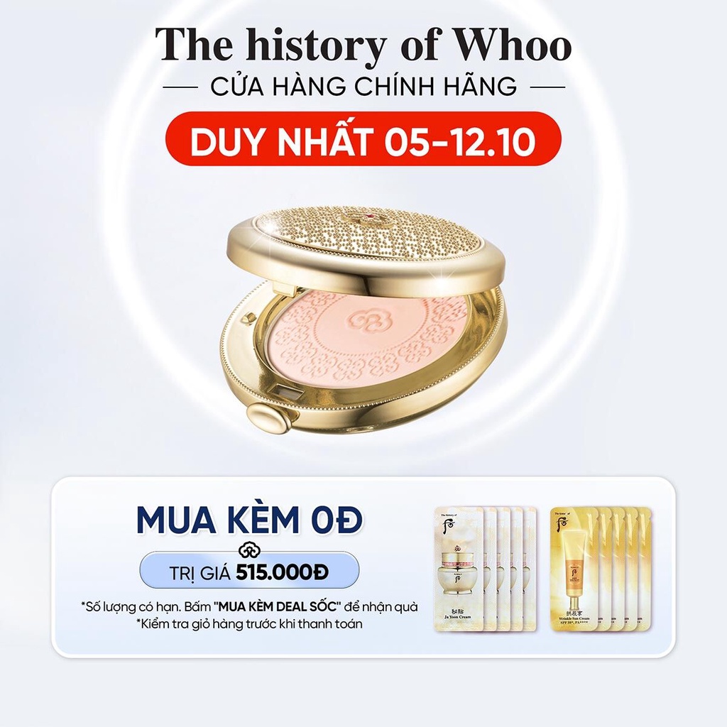 Phấn phủ Đông y dạng nén có nhũ The history of Whoo Gongjinhyang Mi Powder Pact SPF30/PA++ 13g