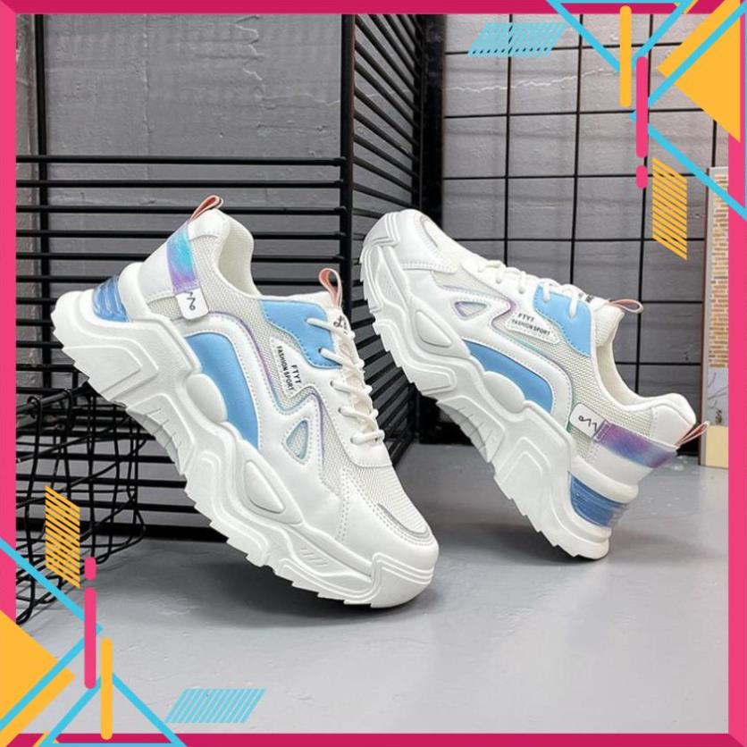 Giày Thể Thao Nữ Màu Trắng Đế Cao 5cm Kiểu Dáng Năng Động Trẻ Trung,Giày Nữ Mẫu Mới Êm Chân Thoáng Khí