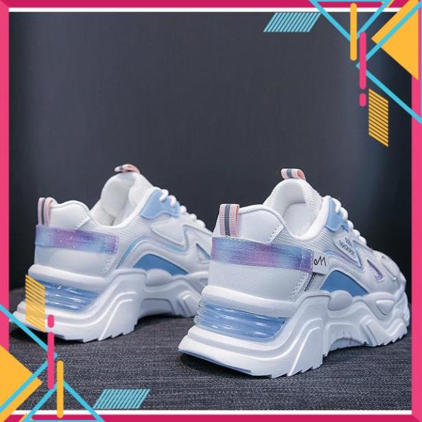 Giày Thể Thao Nữ Màu Trắng Đế Cao 5cm Kiểu Dáng Năng Động Trẻ Trung,Giày Nữ Mẫu Mới Êm Chân Thoáng Khí