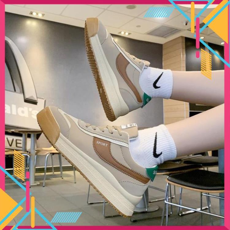 Giày thể thao thời trang cao cấp loại 1 chất xịn đế bằng mũi tròn chuẩn form siêu êm dành cho nữ 2023 mã 188