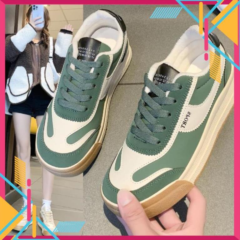 Giày thể thao thời trang cao cấp loại 1 chất xịn đế bằng mũi tròn chuẩn form siêu êm dành cho nữ 2023 mã 188