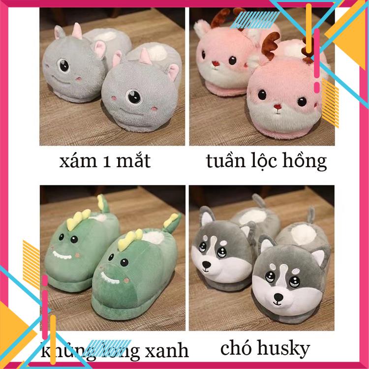 Dép Bông Đi Trong Nhà Mùa Đông Hình Chú Chuột  Dễ Thương Ấm Áp Chống Trượt 2022