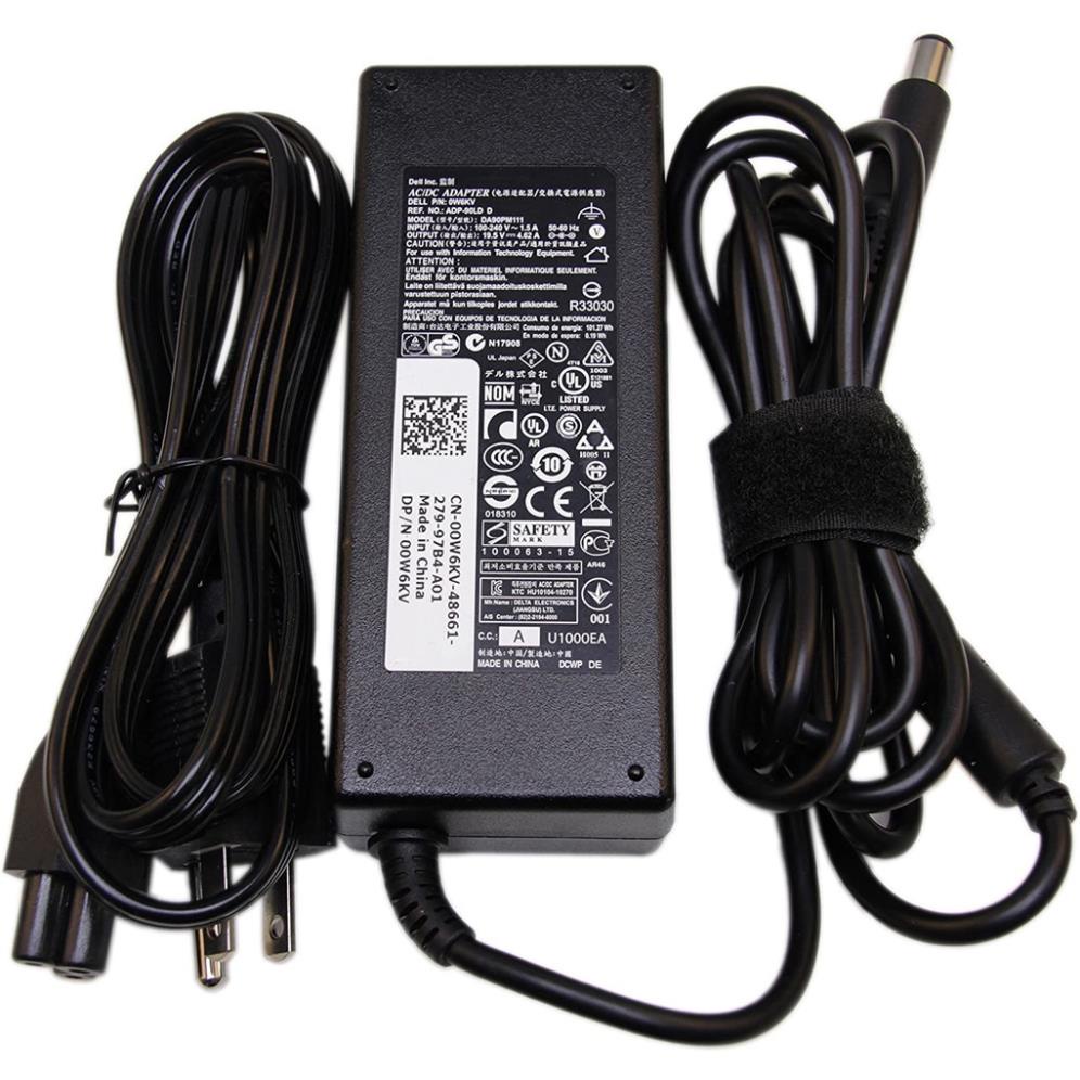 Sạc Laptop Dell 19.5V 4.62A  Chân Kim To Cho E6410 E6420 E6430 E6440 E6510 E6520 E6530 E6540 E7240 E7250 Zin New