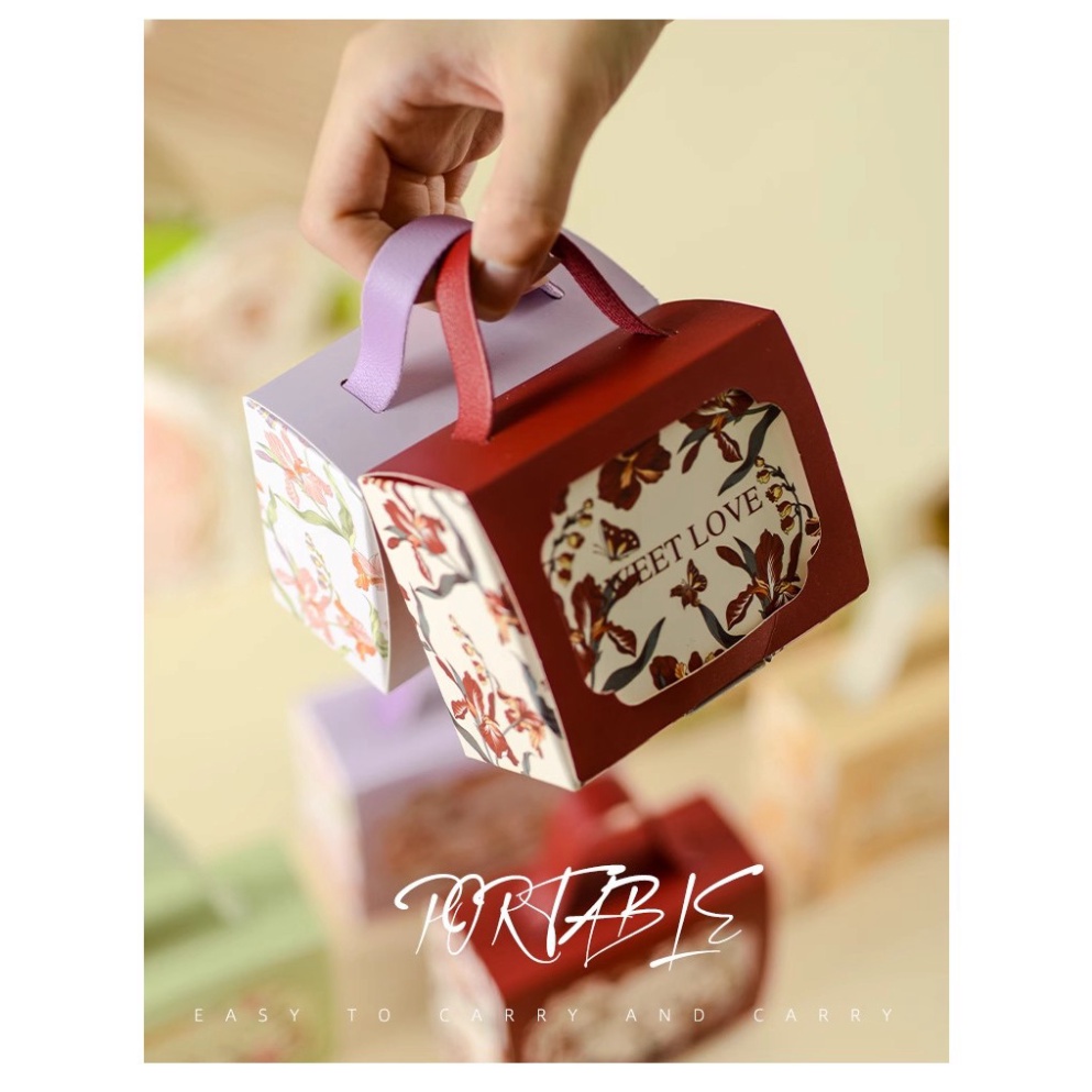 Hộp Happiness quai da in hoa các chủ đề Hy Hy Store