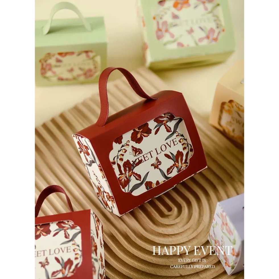 Hộp Happiness quai da in hoa các chủ đề Hy Hy Store