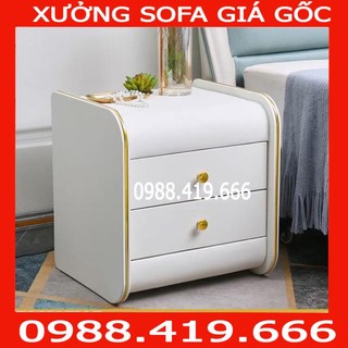 [HOT ITEM] Táp, tủ để đầu giường có 2 ngăn tủ bọc da hoặc nỉ cao cấp, kèm nẹp chỉ vàng sang trọng, hiện đại - Giá Xưởng