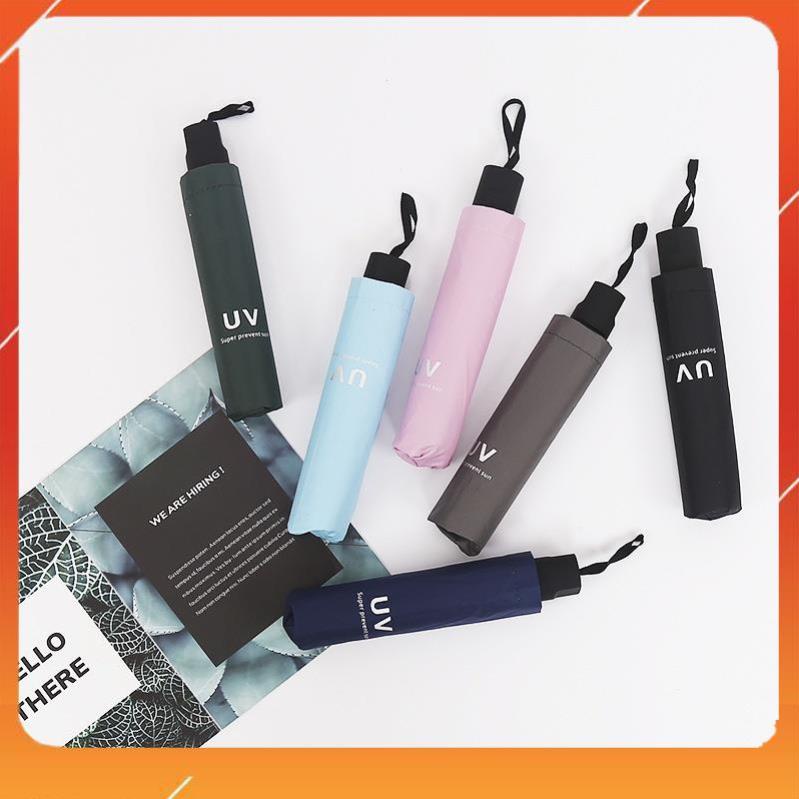 Ô Gấp Gọn Phủ Lớp Chống Tia Uv, Ô Che Mưa Cầm Tay, Dù Chống Nắng DEPOT Cao Cấp - Tặng Túi Đựng Ô