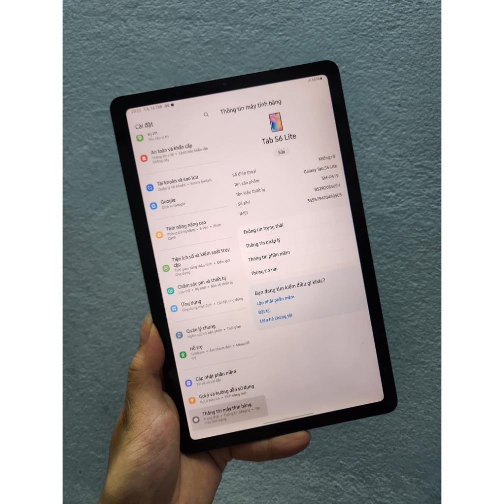 Máy tính bảng SS Tab S6 Lite 2022  4G  Công Ty nguyên Seal