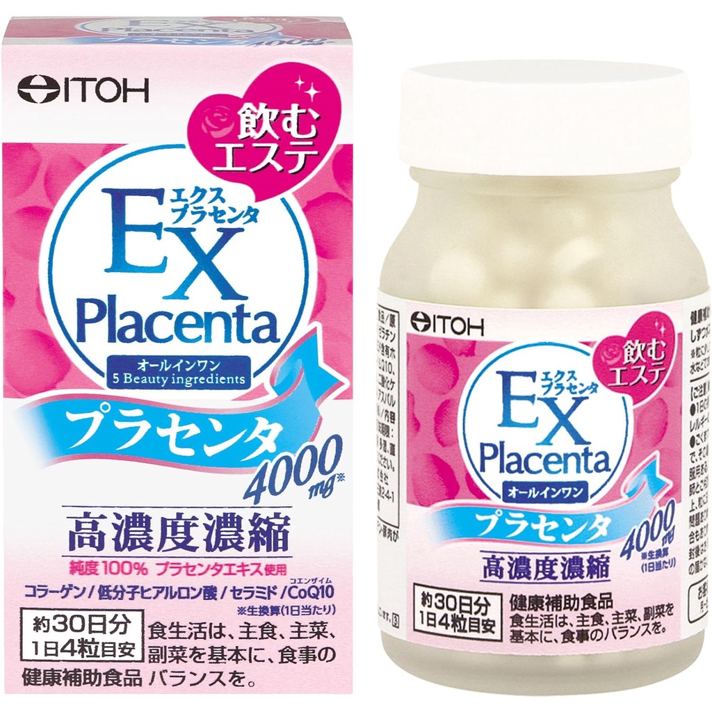 Viên Ex placenta Nhật bản Collagen, Ceramide, Coenzym Q10 120 Viên