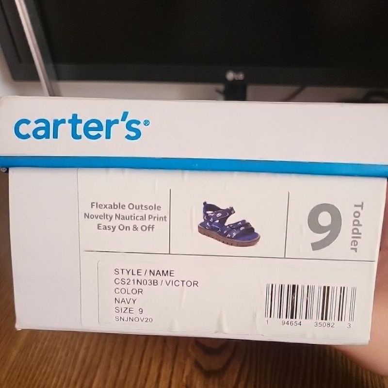 Thanh lý giày sandal Carter's Auth bé trai size 9US ~ 25EU