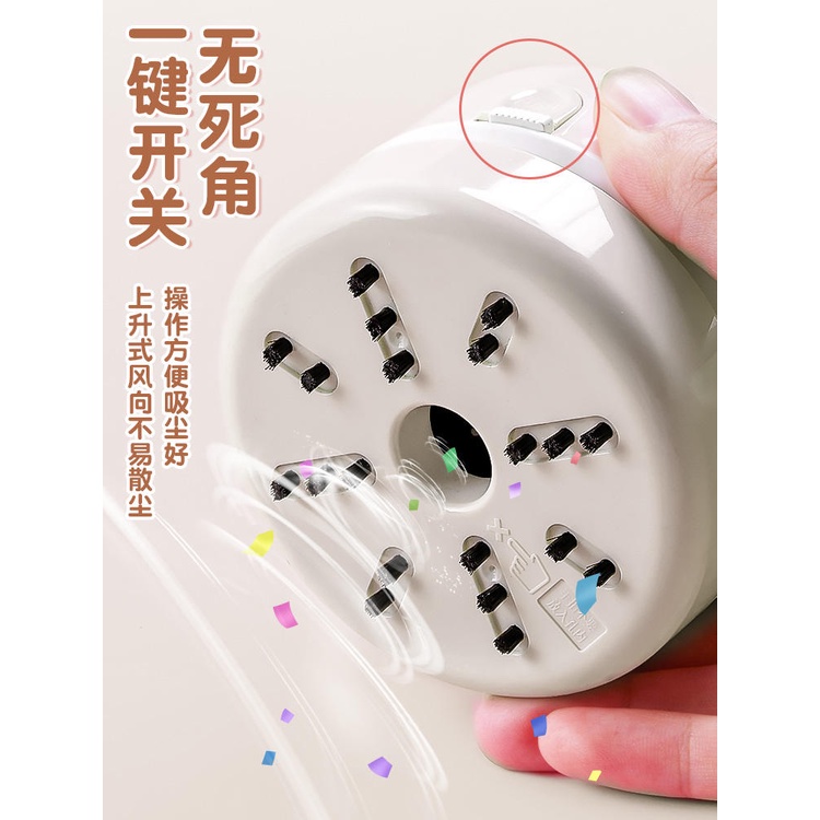 Máy hút bụi để bàn Deli cục tẩy dăm làm sạch hiện vật học sinh sử dụng phím vụn bút chì tro mini micro điện nhỏ usb trẻ
