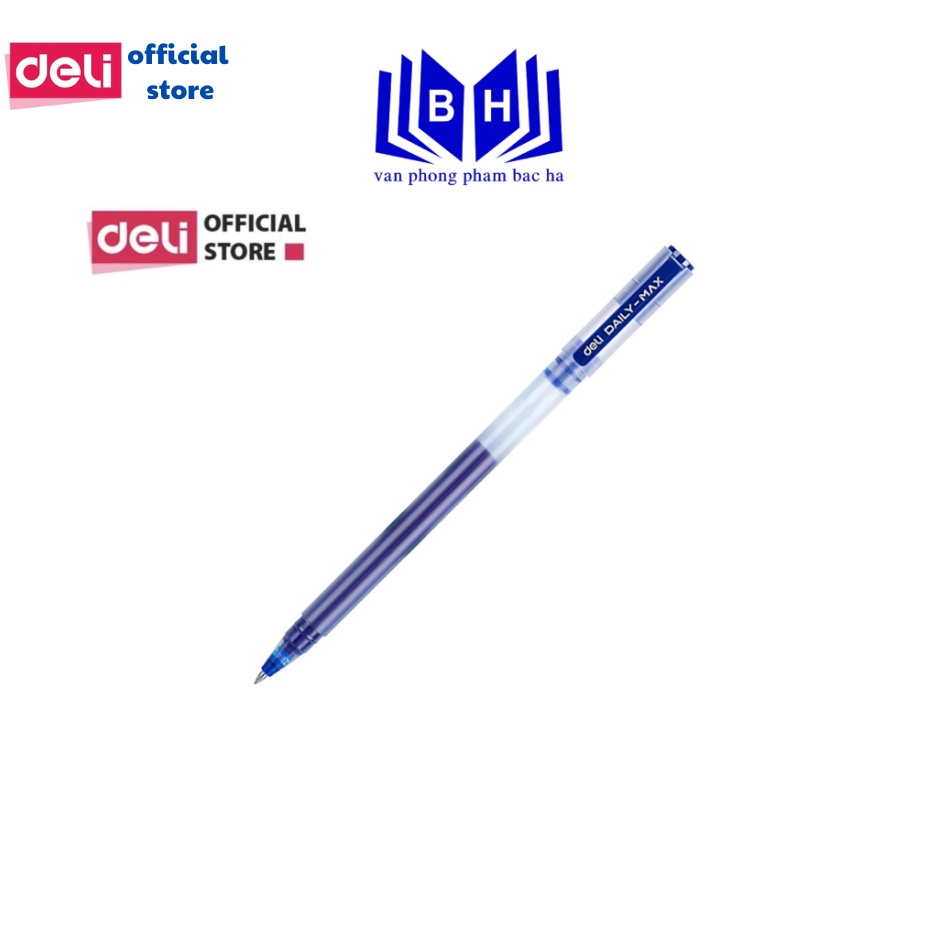Bút bi nước công sở mực gel 0.5mm Deli EG16 - MỰC XANH/ ĐEN  nhanh khô