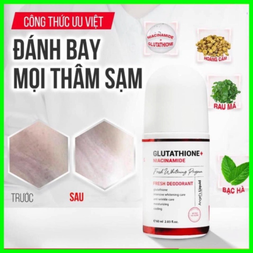 Lăn nách glutathione  lăn khử mùi glutathione mờ thâm dưỡng trắng 60ml HTR Beauty HTR Beauty