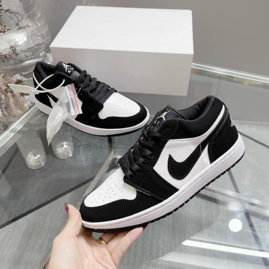 Giày JORDAN 1 PANDA ĐEN THẤP - Giày Sneaker JD 1 Cao cấp QUỐC DÂN thời trang bán chạy Full màu