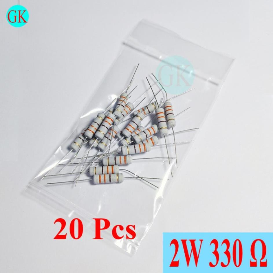 (20 con) Điện trở 330 ôm 2w [K-11-12]