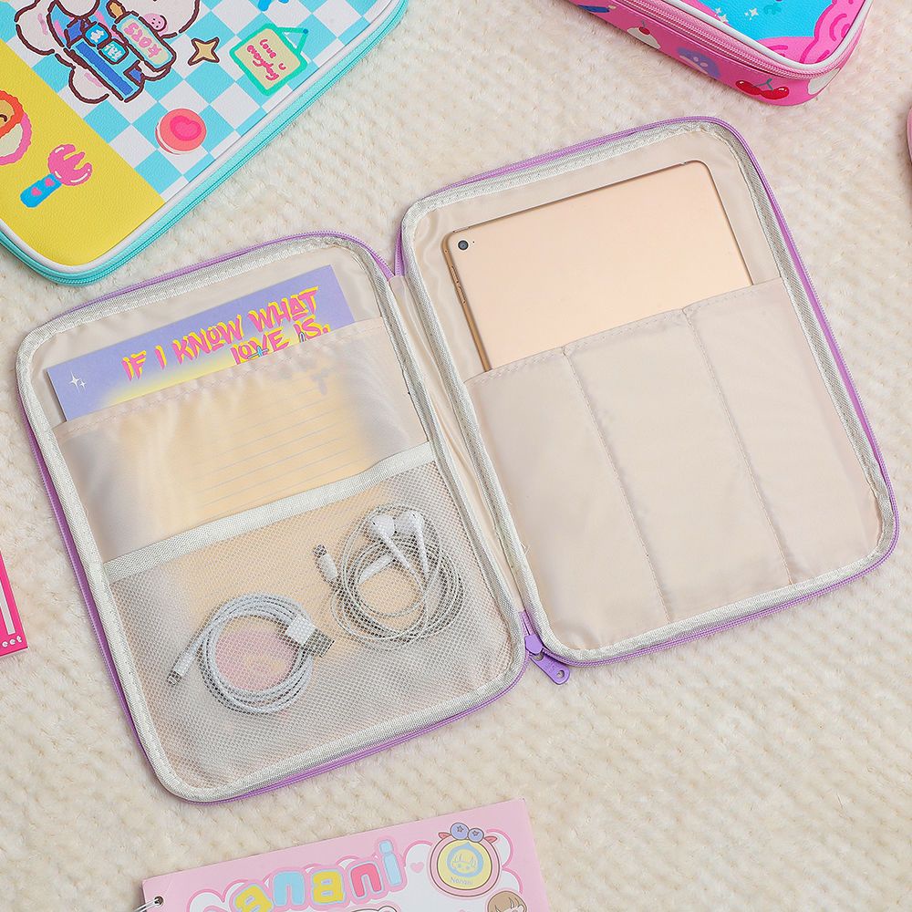 Túi Đựng Máy Tính Bảng Bằng pu Họa Tiết Hoạt Hình Dễ Thương Cho ipad 11 inch 2022 Ốp