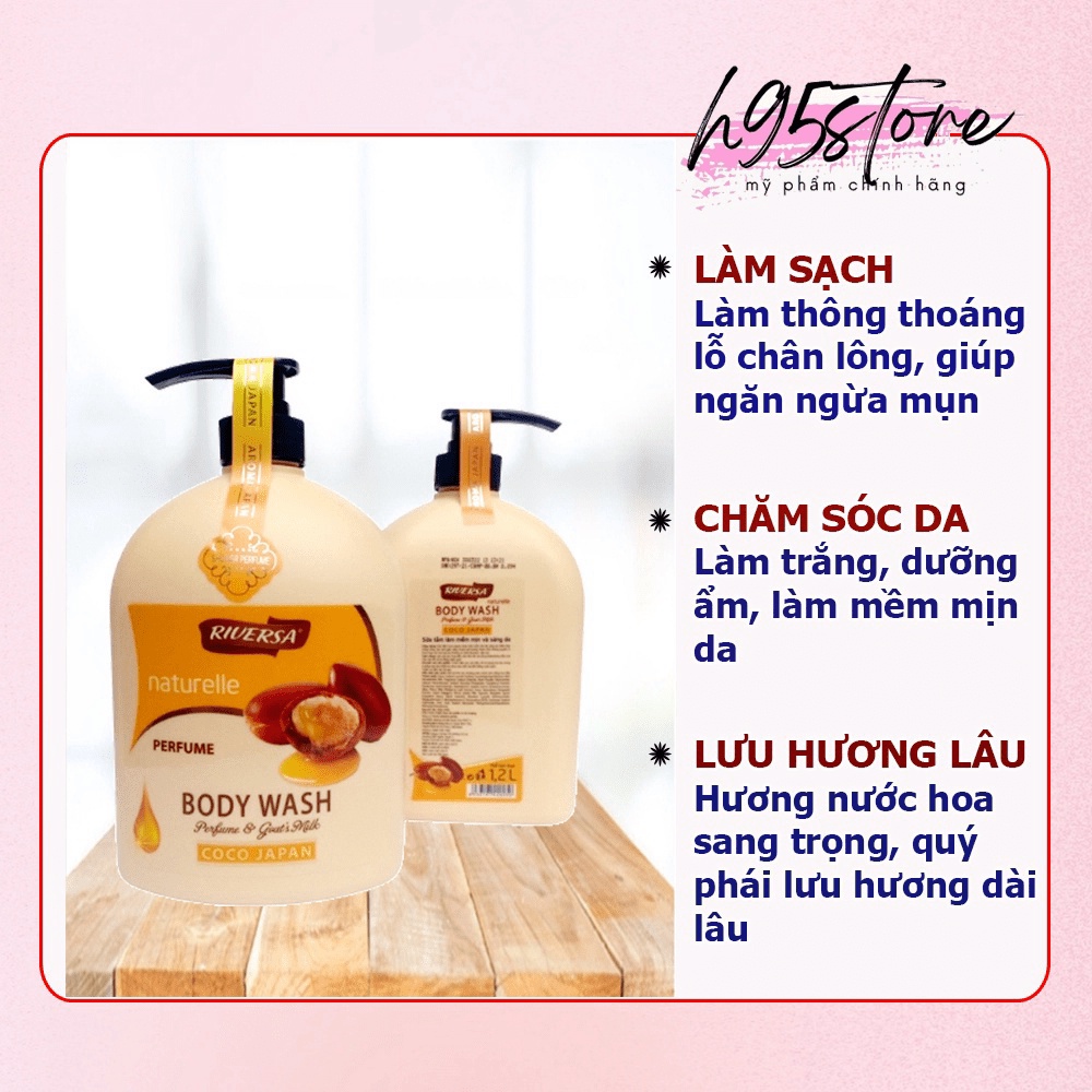 Sữa tắm trắng da toàn thân dưỡng ẩm thơm lâu hương nước hoa COCO RIVERSA
