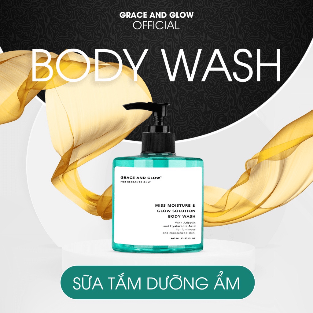 Sữa tắm trắng da dưỡng ẩm tẩy da chết GRACE AND GLOW Body Wash 400ml