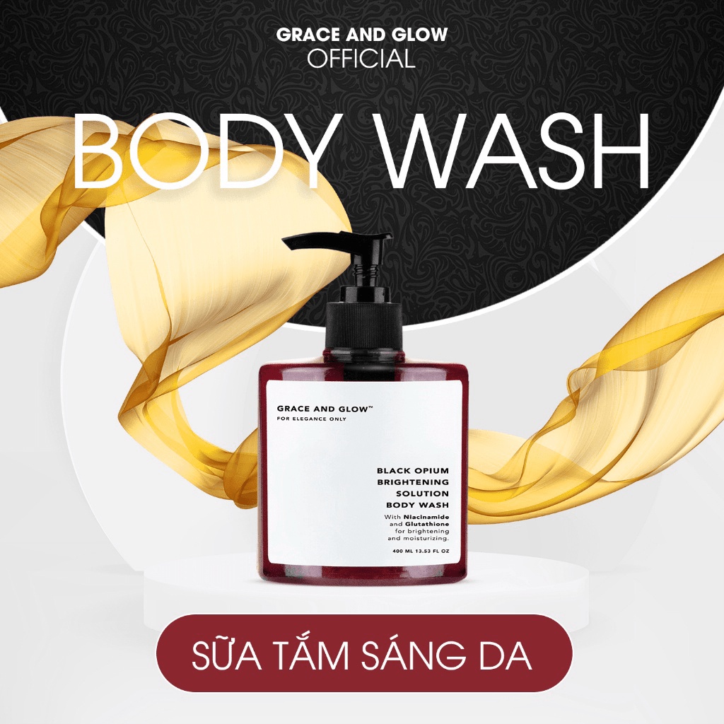 Sữa tắm trắng da dưỡng ẩm tẩy da chết GRACE AND GLOW Body Wash 400ml