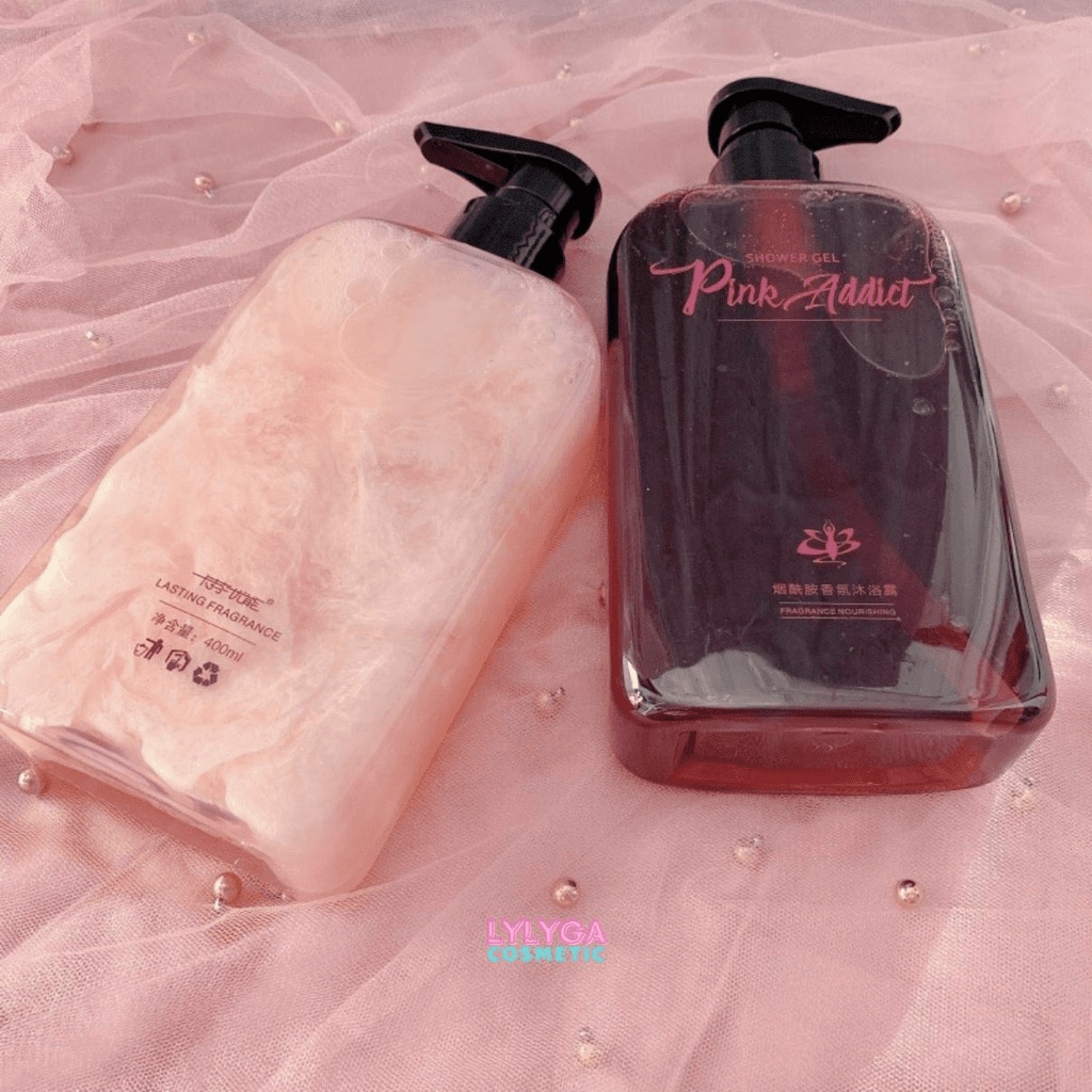 Sữa tắm nước hoa PiNK ADDICT 420ML DIY tự pha Hương thơm quyến rũ và bí ẩn Lưu hương lâu dưỡng ẩm sáng da mờ (