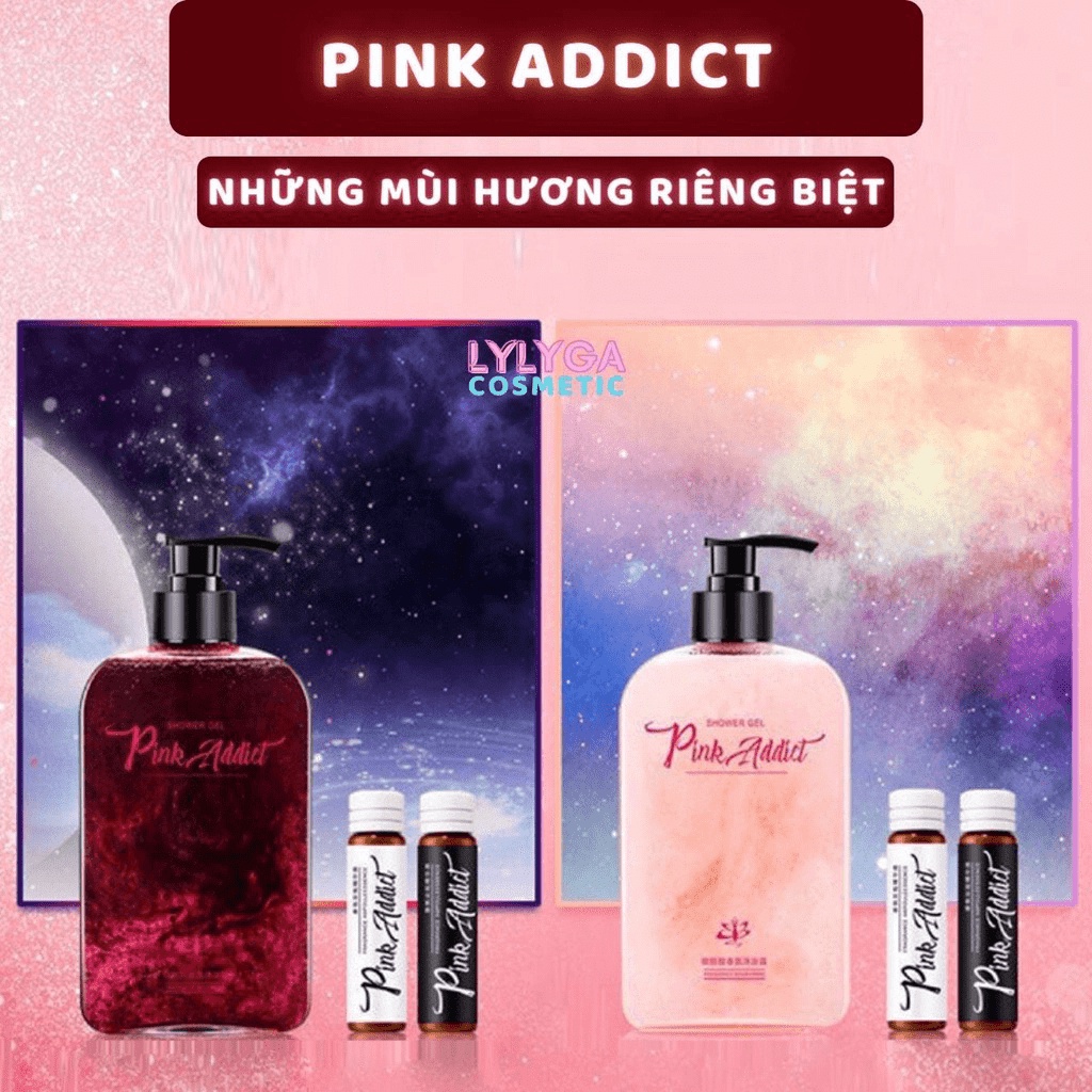 Sữa tắm nước hoa PiNK ADDICT 420ML DIY tự pha Hương thơm quyến rũ và bí ẩn Lưu hương lâu dưỡng ẩm sáng da mờ (