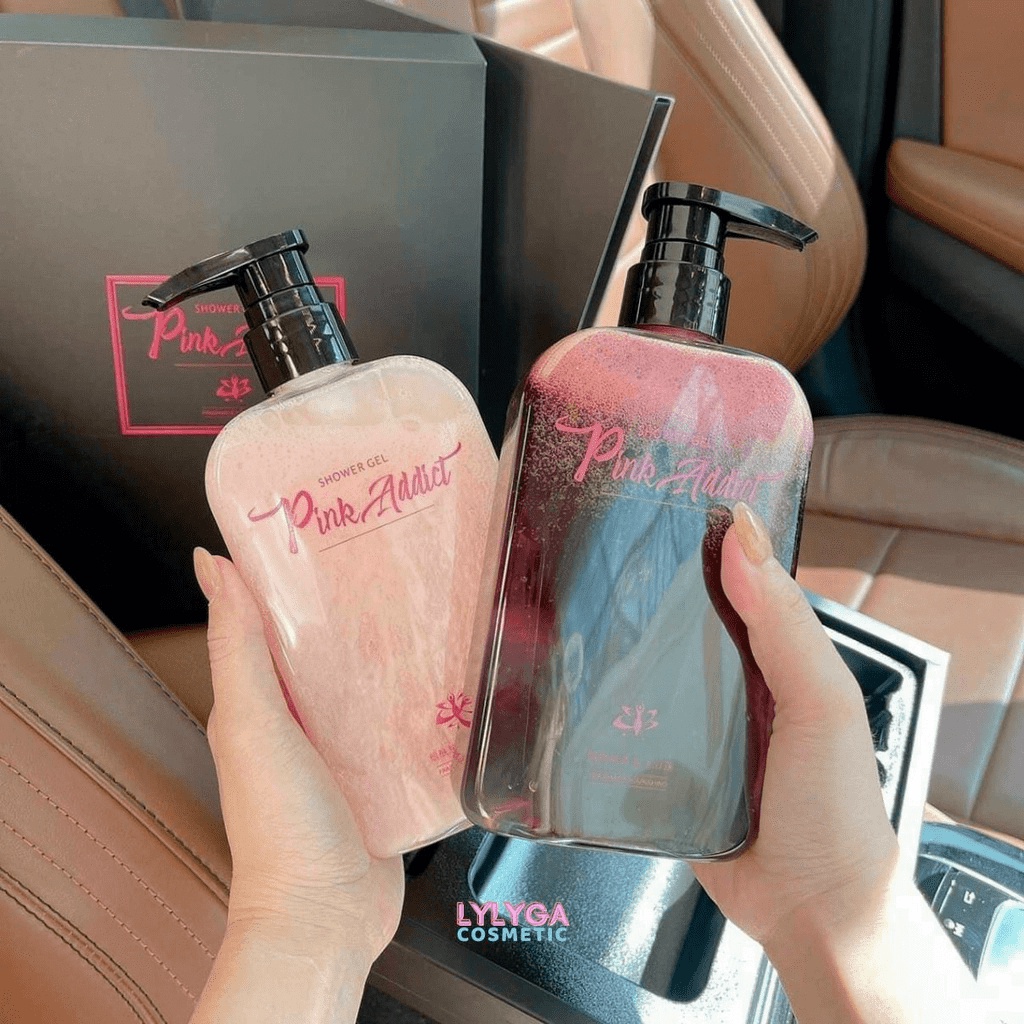 Sữa tắm nước hoa PiNK ADDICT 420ML DIY tự pha Hương thơm quyến rũ và bí ẩn Lưu hương lâu dưỡng ẩm sáng da mờ (