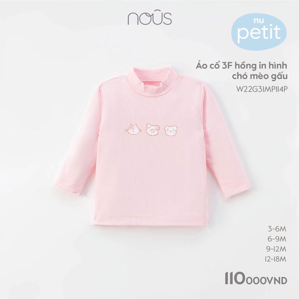 Áo giữ nhiệt Nous 3cm, 5cm cho bé trai bé gái phối nhiều màu cho bé từ 3-6 tháng đến 18-24 tháng