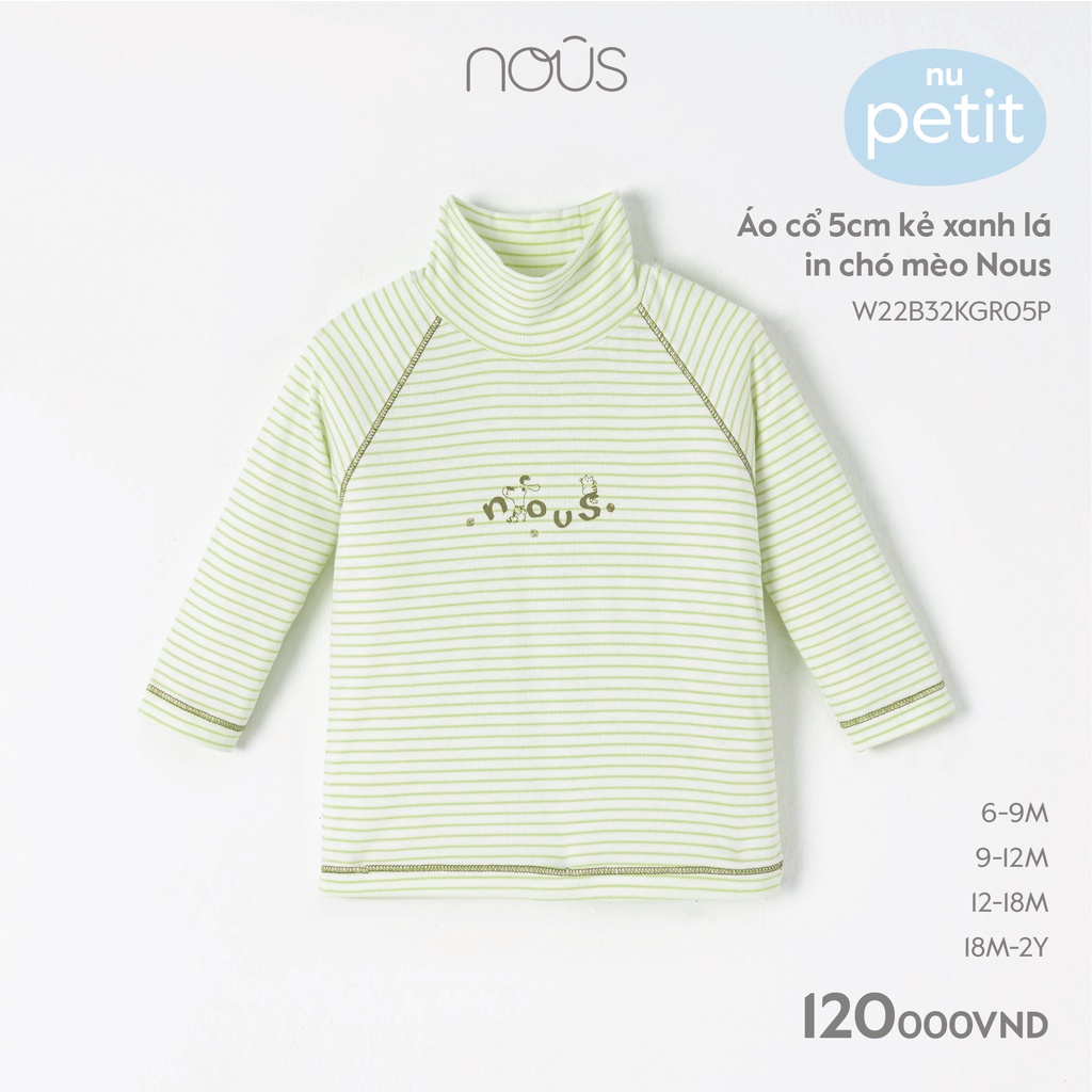 Áo giữ nhiệt Nous 3cm, 5cm cho bé trai bé gái phối nhiều màu cho bé từ 3-6 tháng đến 18-24 tháng