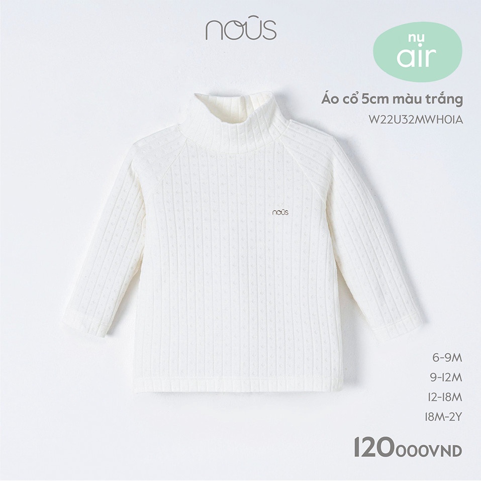Áo giữ nhiệt Nous 3cm, 5cm cho bé trai bé gái phối nhiều màu cho bé từ 3-6 tháng đến 18-24 tháng