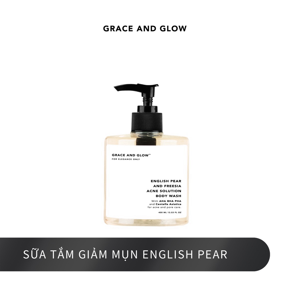 Sữa tắm trắng da dưỡng ẩm tẩy da chết GRACE AND GLOW Body Wash 400ml