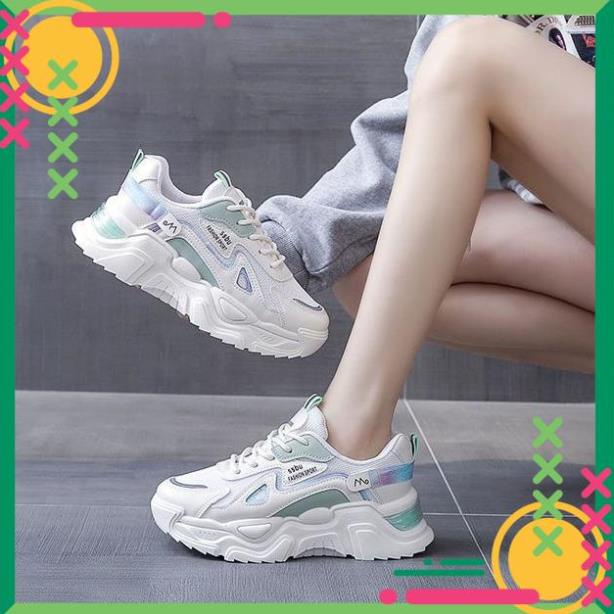 Giày Thể Thao Nữ Màu Trắng Đế Cao 5cm Kiểu Dáng Năng Động Trẻ Trung,Giày Nữ Mẫu Mới Êm Chân Thoáng Khí