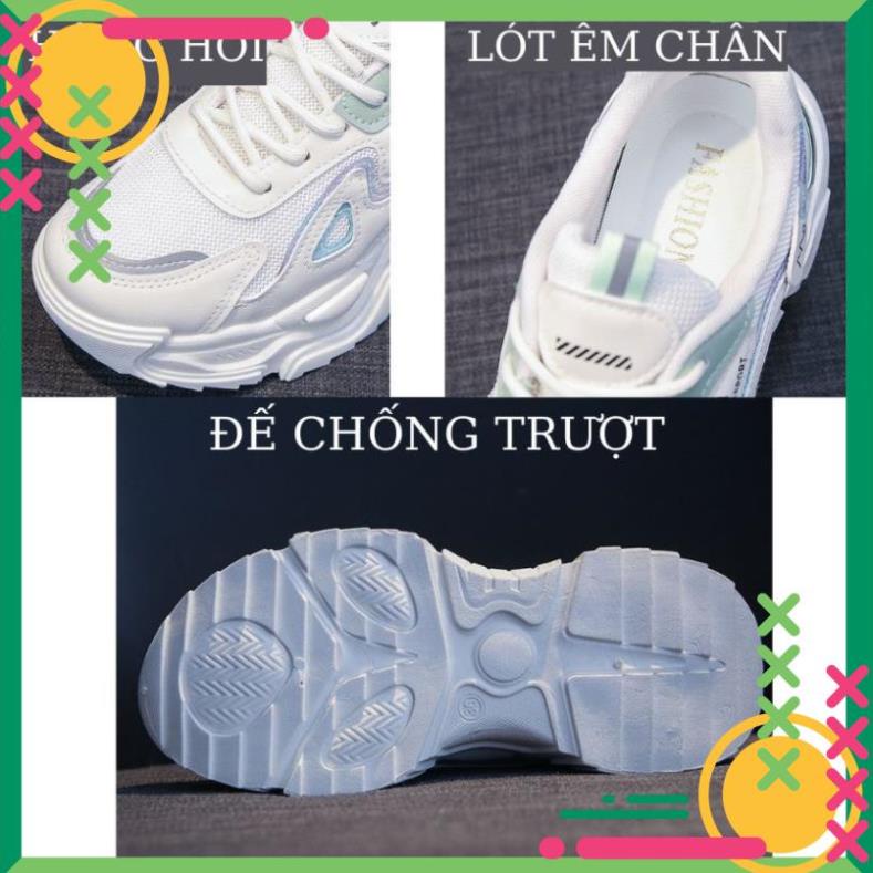 Giày Thể Thao Nữ Màu Trắng Đế Cao 5cm Kiểu Dáng Năng Động Trẻ Trung,Giày Nữ Mẫu Mới Êm Chân Thoáng Khí