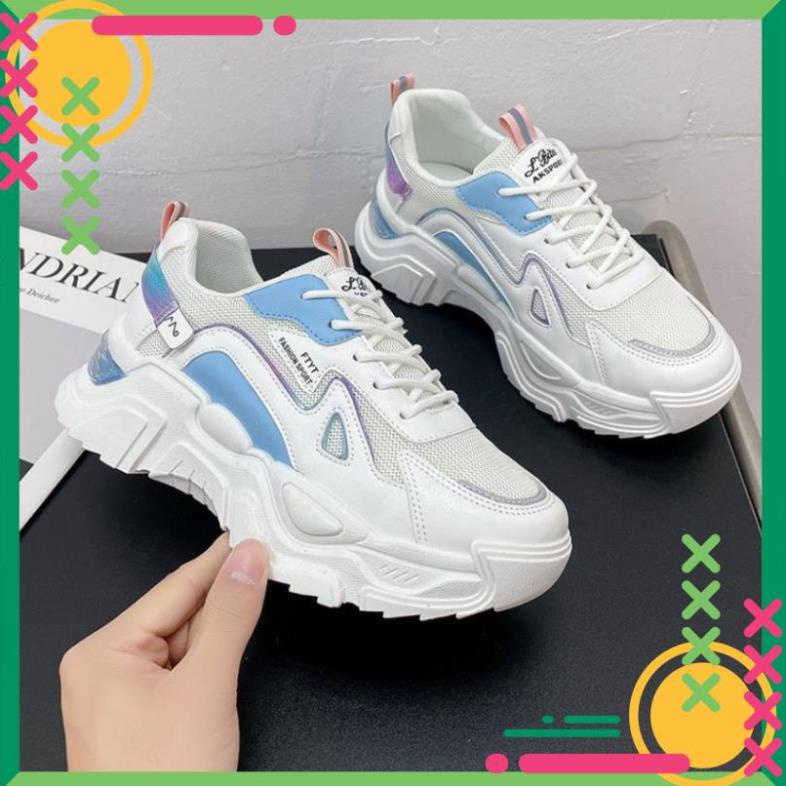 Giày Thể Thao Nữ Màu Trắng Đế Cao 5cm Kiểu Dáng Năng Động Trẻ Trung,Giày Nữ Mẫu Mới Êm Chân Thoáng Khí