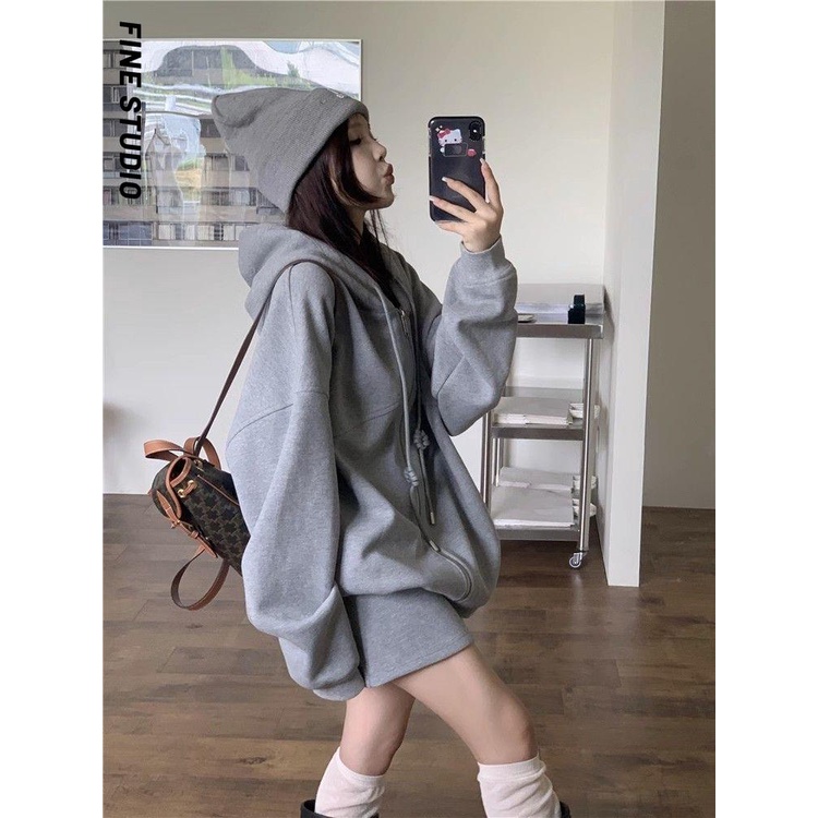 Bộ Đồ Thể Thao Áo Khoác Hoodie Phối Chân Váy Phong Cách Mới 2023 Cho Nữ