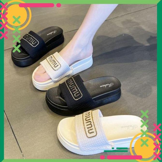 Dép Bánh Mỳ Nữ MUMU Độn Đế Siêu Hót Trends