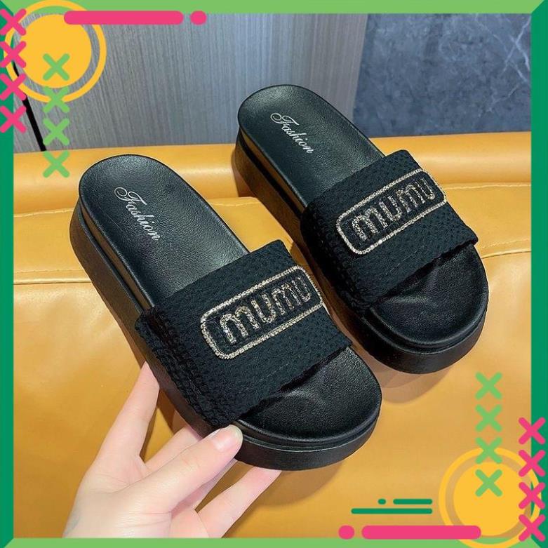 Dép Bánh Mỳ Nữ MUMU Độn Đế Siêu Hót Trends