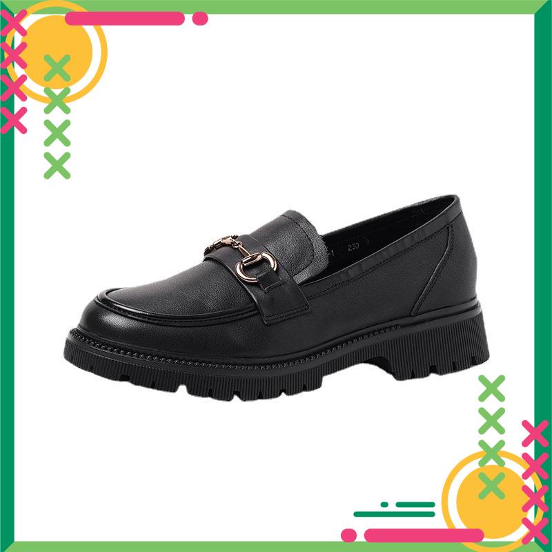 Giầy búp bê nữ da mềm quai xích đôn đế cao 4cm, giày nữ đi học ULZZANG SHOES phong cách hàn quốc