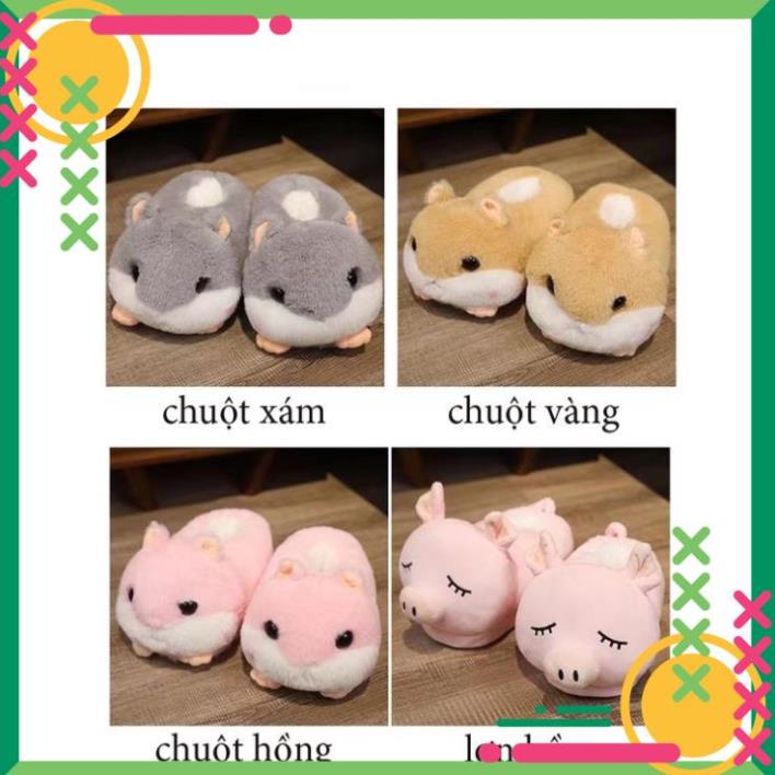 Dép Bông Đi Trong Nhà Mùa Đông Hình Chú Chuột  Dễ Thương Ấm Áp Chống Trượt 2022