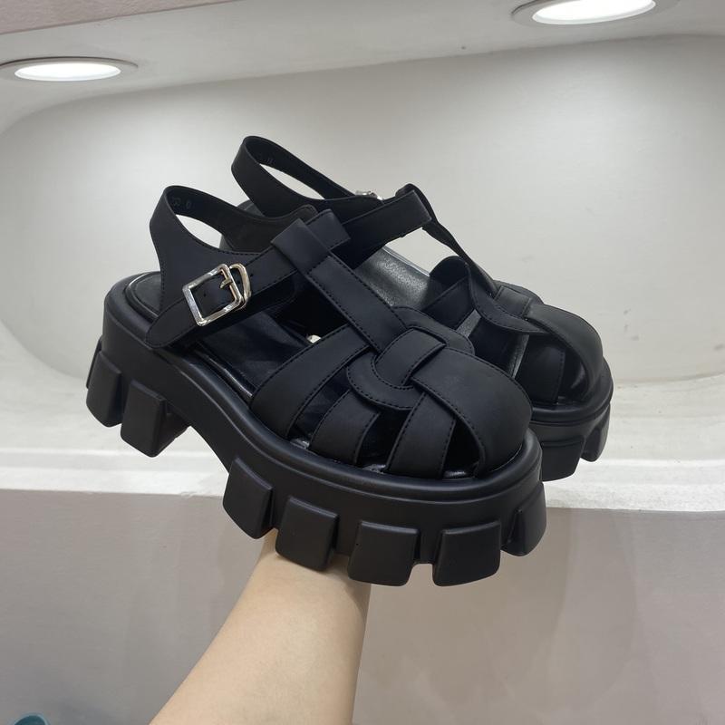 Sandal Đế Dày Thời Trang Mùa Hè 2023 Màu Sắc Kẹo Ngọt Phong Cách roman Dành Cho Nữ