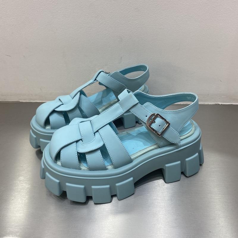 Sandal Đế Dày Thời Trang Mùa Hè 2023 Màu Sắc Kẹo Ngọt Phong Cách roman Dành Cho Nữ